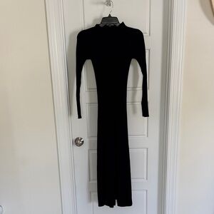 Black knit dress